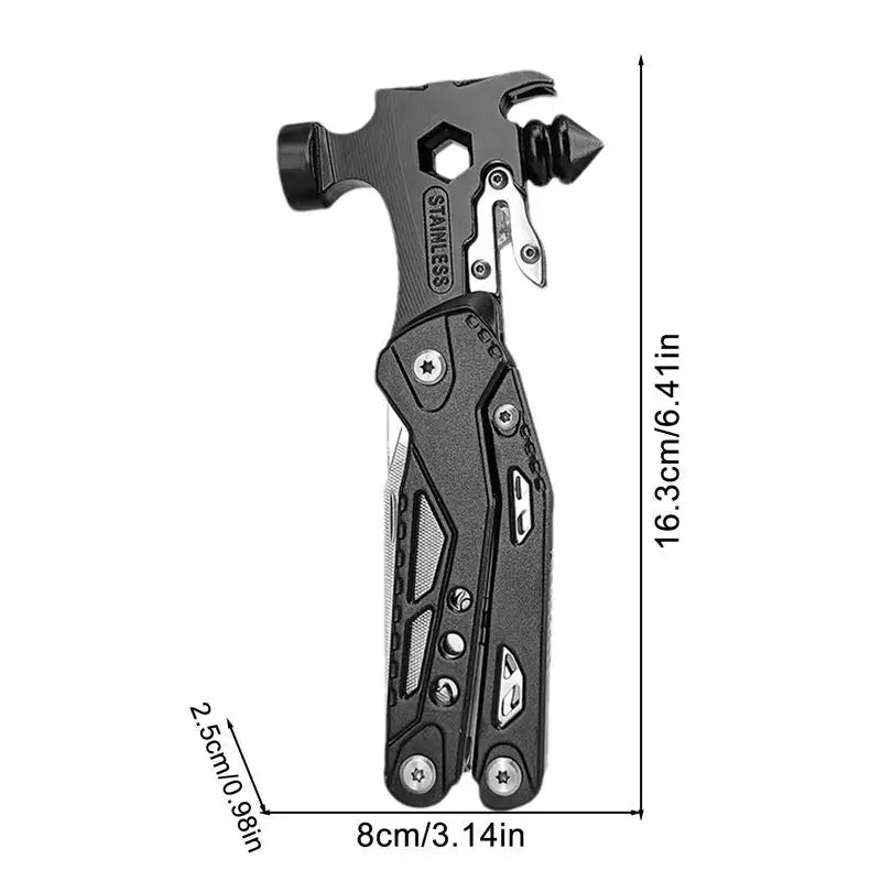 Car Safety Hammer Seat Belt Cutter Hammer Safety Hammer Multipurpose Folding Car Glass Breaker Survival Gear Escape Tool For Car