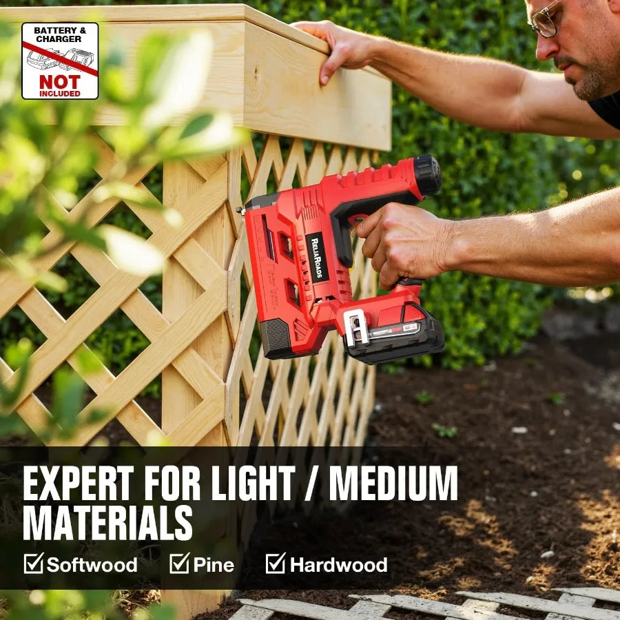 2-in-1 Cordless 18GA Brad Nailer and 1/4 Crown Stapler Compatible with Milwauke* Batteries Tool Only - Lightweight 1600 Nails/S
