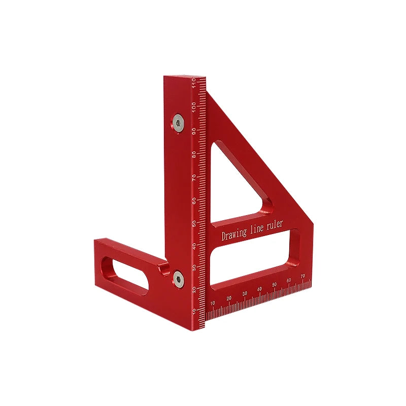 Woodworking Square Protractor Aluminum Alloy Miter Triangle Ruler