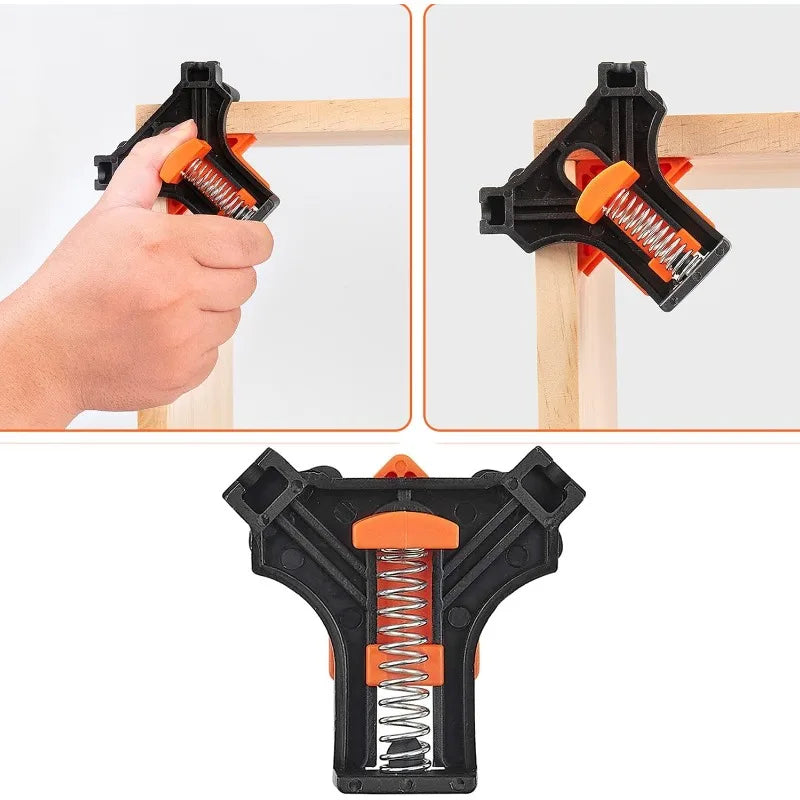 4/8PCS Right Angle Fixing Clip Woodworking Clamp Adjustable Swing Corner Clamp