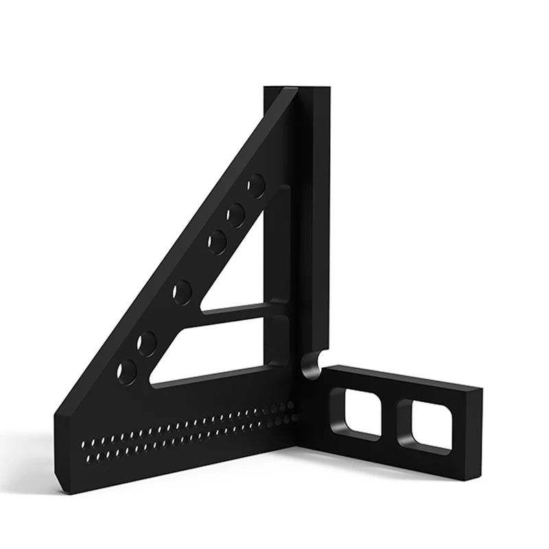 3D Multi-Angle Measuring Ruler Aluminum Alloy Square Protractor Hole Positioning Inch/MM Imperial Metric Durable Ruler