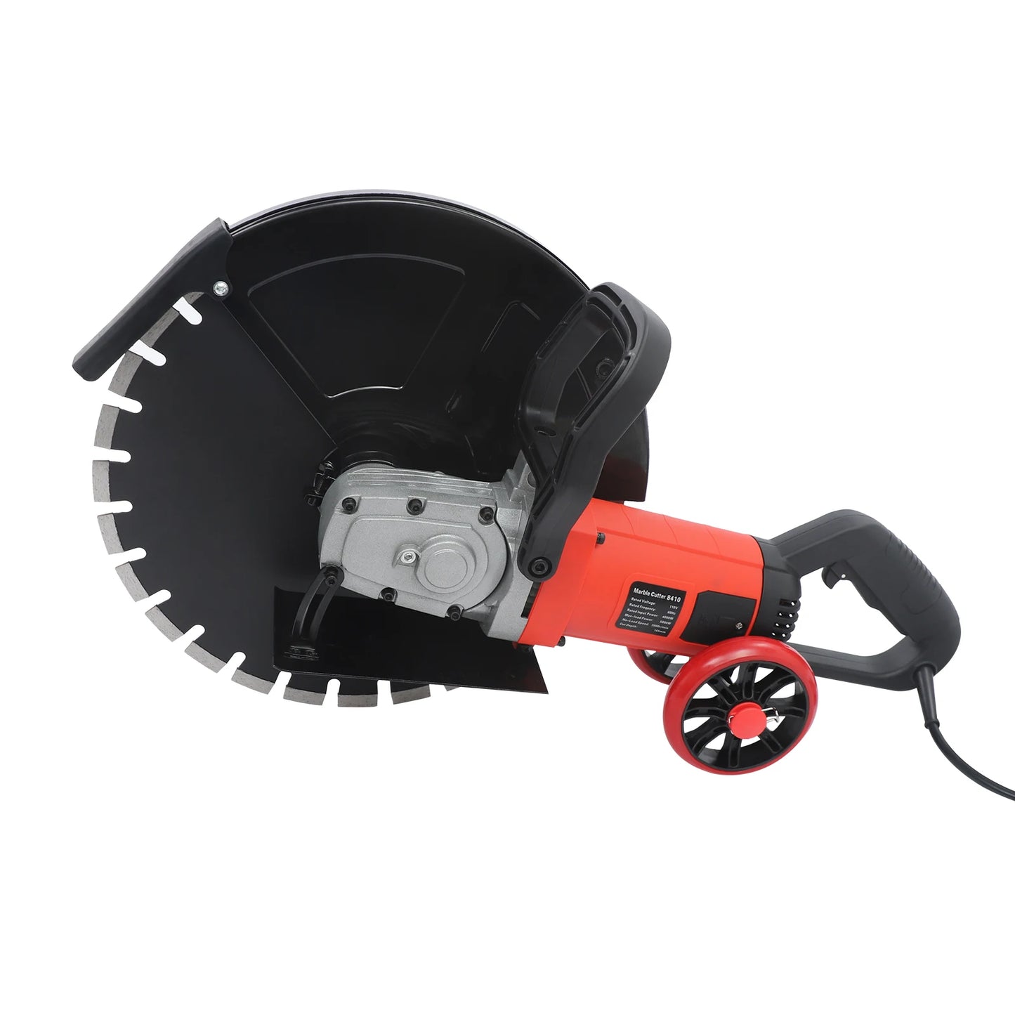 16in 4000W Electric Concrete Saw Brick Cutter Circular Saw Wall Slotting Groving w\Saw Blade and Rolling Pulley
