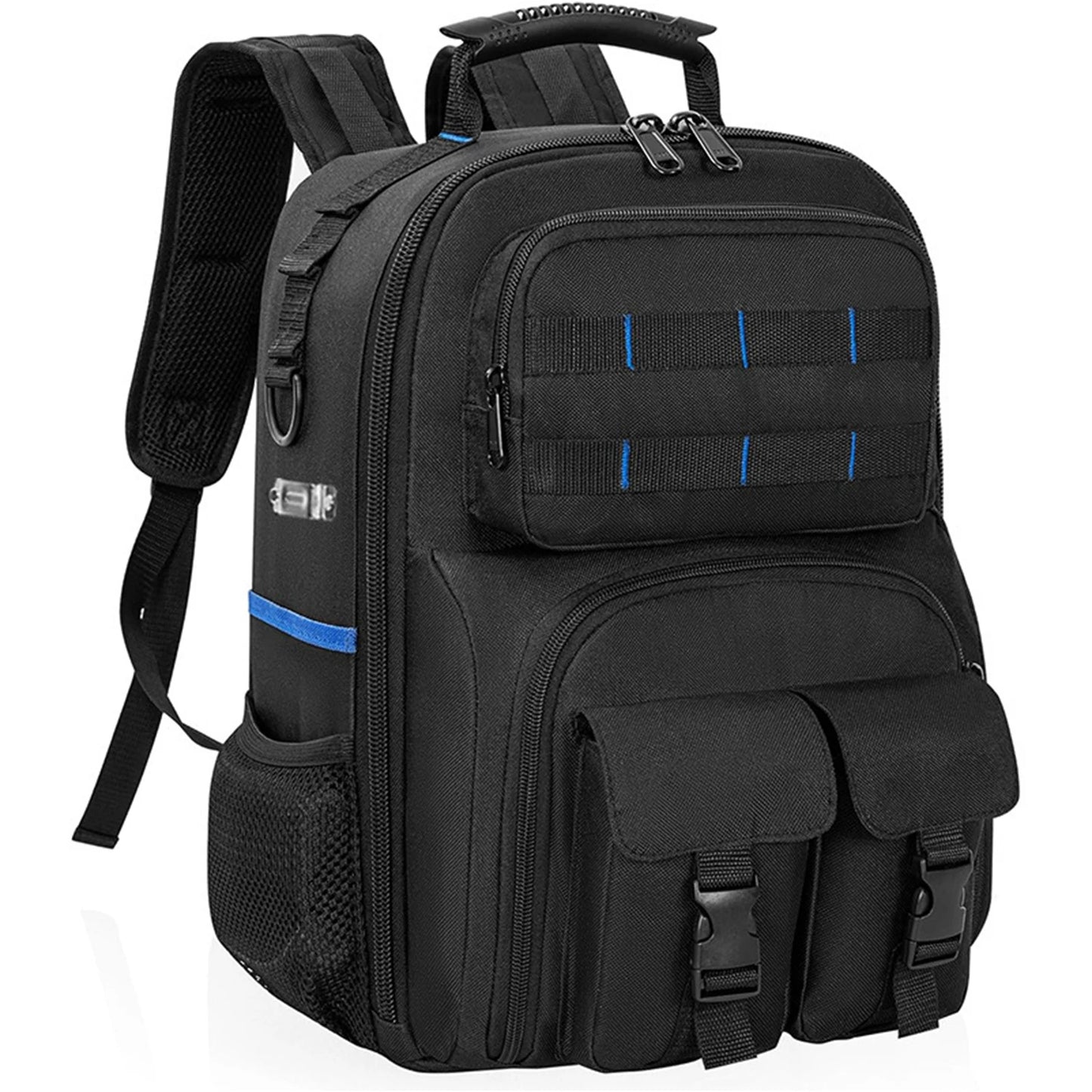 Heavy-Duty Electrician Backpack Multi-Compartment Tool Storage Organizer
