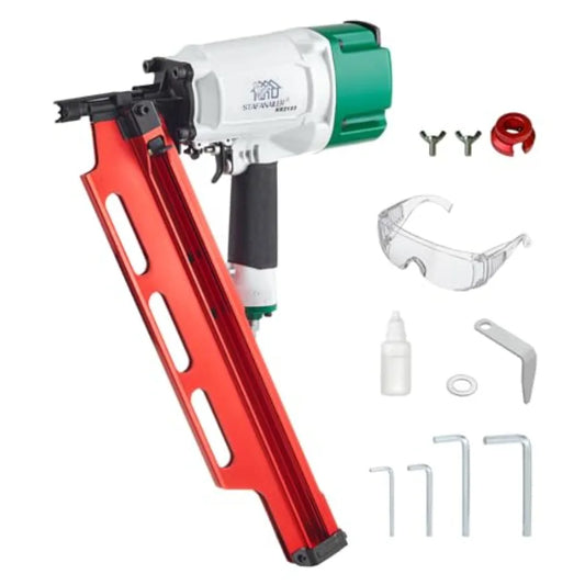 High Speed Mexican Style NR2183 21 Degree Aluminum Magazine Framing Nailer Pneumatic Framing Nail Gun for Rapid Wooden House Bu