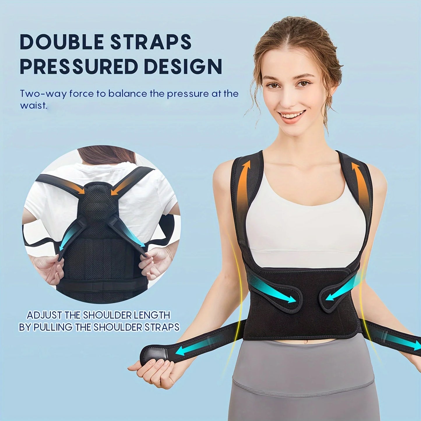 Back Brace Posture Corrector For Unisex Shoulder Straightener