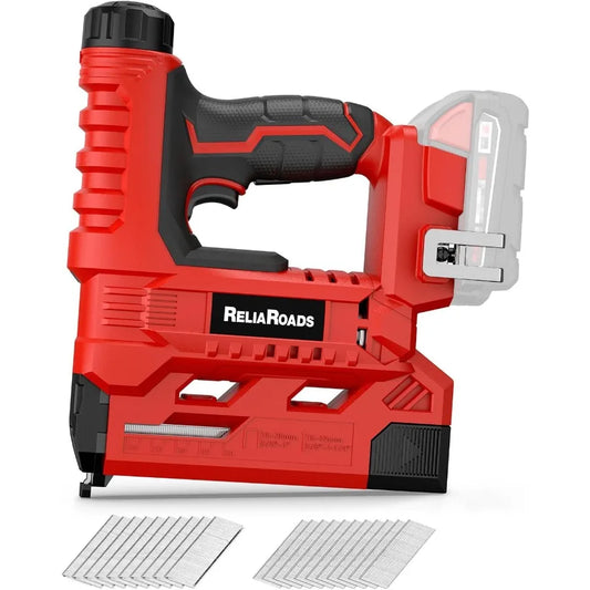 2-in-1 Cordless 18GA Brad Nailer and 1/4 Crown Stapler Compatible with Milwauke* Batteries Tool Only - Lightweight 1600 Nails/S