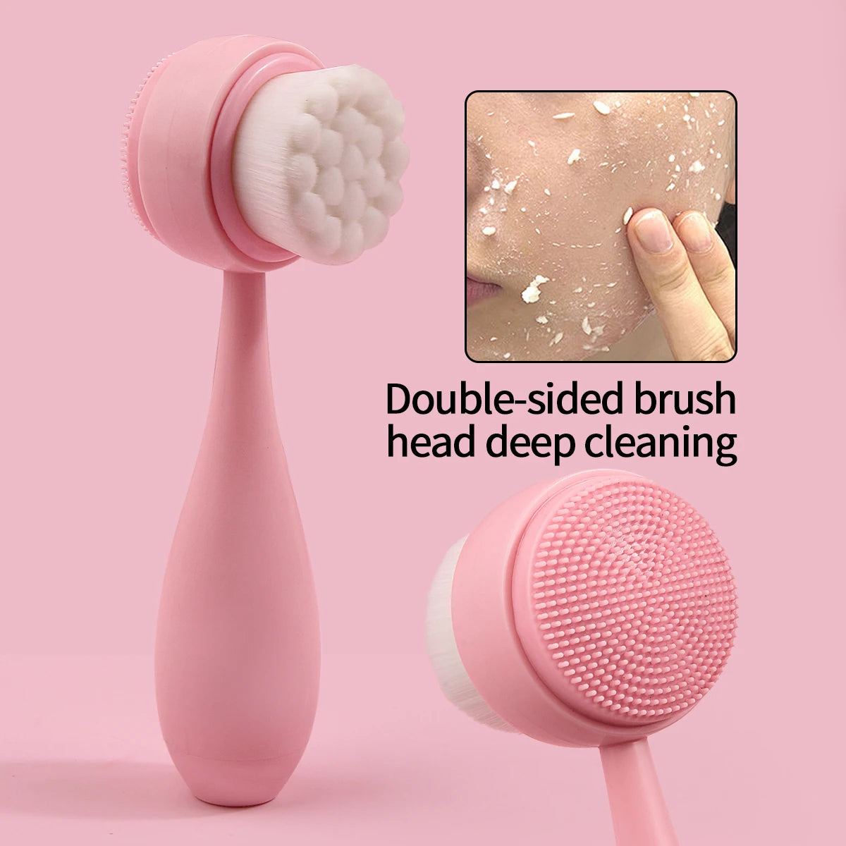 1PC Silicone Facial Cleansing Brush,Handheld Manual Facial Cleansing Brush,Facial Cleansing Brush,Makeup Removal Auxiliary Brush