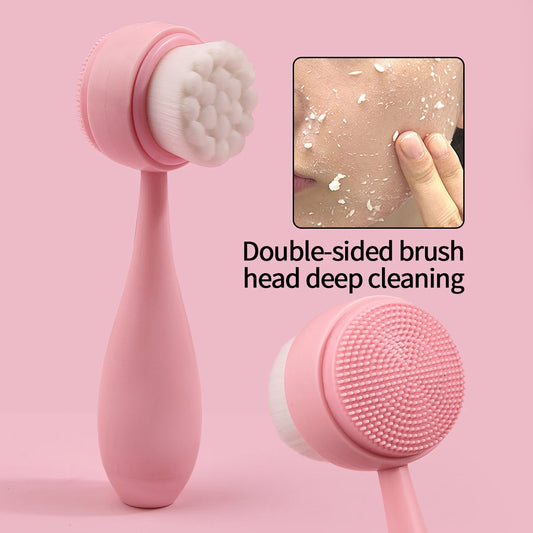 1PC Silicone Facial Cleansing Brush,Handheld Manual Facial Cleansing Brush,Facial Cleansing Brush,Makeup Removal Auxiliary Brush