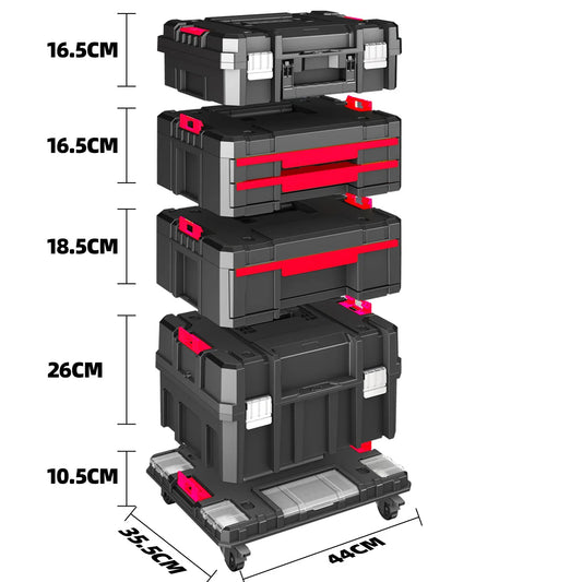 Delixi Electrical Appliances. For sale separately. Stackable roller tool box,