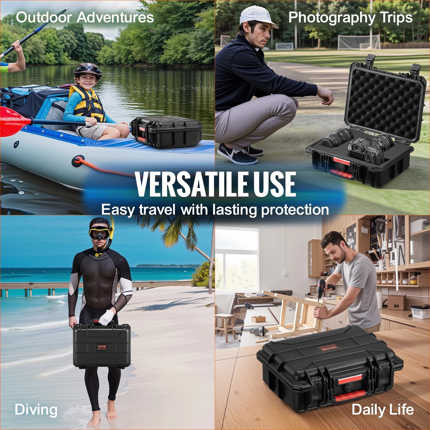 VEVOR IP67 Weatherproof Hard Case Heavy Duty Protective