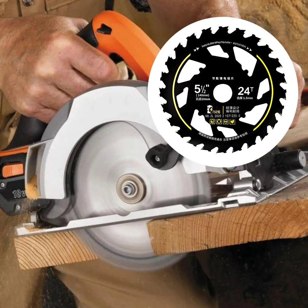 5.5 Inch Lithium Saw Blades Wear Resist Alloy Circular Saw Blade Multi-Purpose Wood Cutting Saw Blades for Hardwood Plywood OSB