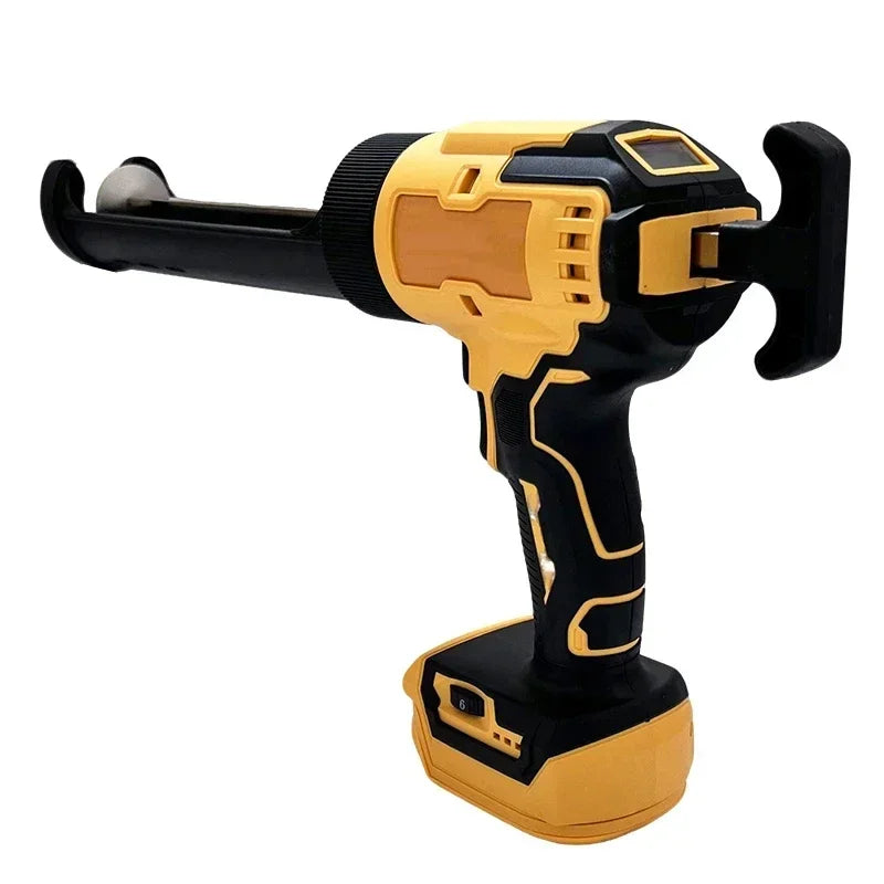 Fit DeWalt 20V Cordless Electric Caulking Gun 6-Speed for Doors Windows Glass Sealant Adhesive Glue Gun with LED Light Tool