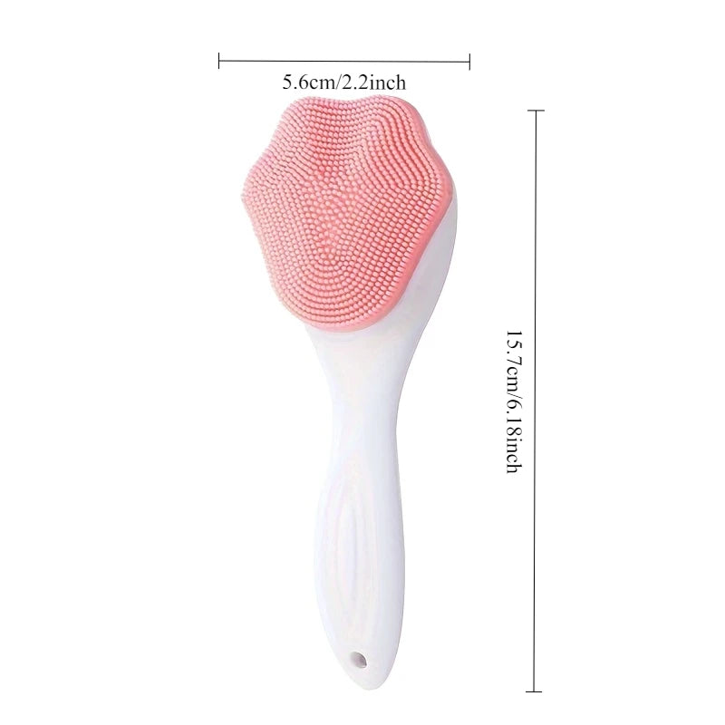 3pcs Silicone Manual Facial Deep Cleansing Brush - Cat Paw Face Scrubber for Makeup Removal, Blackhead, and Pore Exfoliating