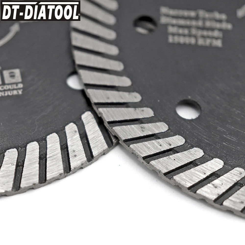 DT-DIATOOL Diamond Saw Blade 150mm for Granite Marble Block Diamond Cutting Disc with Turbo Cutter Heads and Multiple Holes