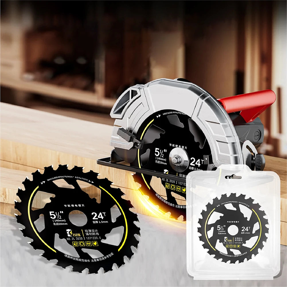 5.5 Inch Efficient Saw Blades 10000rpm Lithium Saw Blades Multi-Purpose Wood Cutting Saw Blades for Woodworking Alloy Grinder