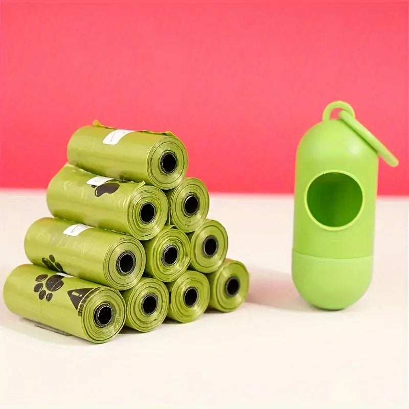 Biodegradable Pet Waste Bags – EPI Material, Double-Layer Thickened Drawstring, Leak & Puncture Resistant for Dog Cleanup