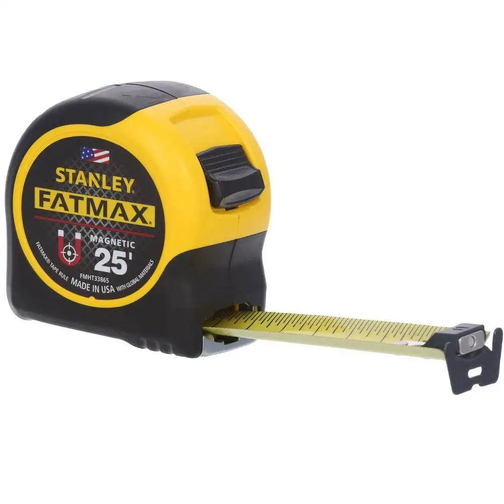 Heavy-Duty Premium 25-Foot Tape Measure with Magnetic End - Strong Hook for Solo Work, Steel Blade & Belt Clip.