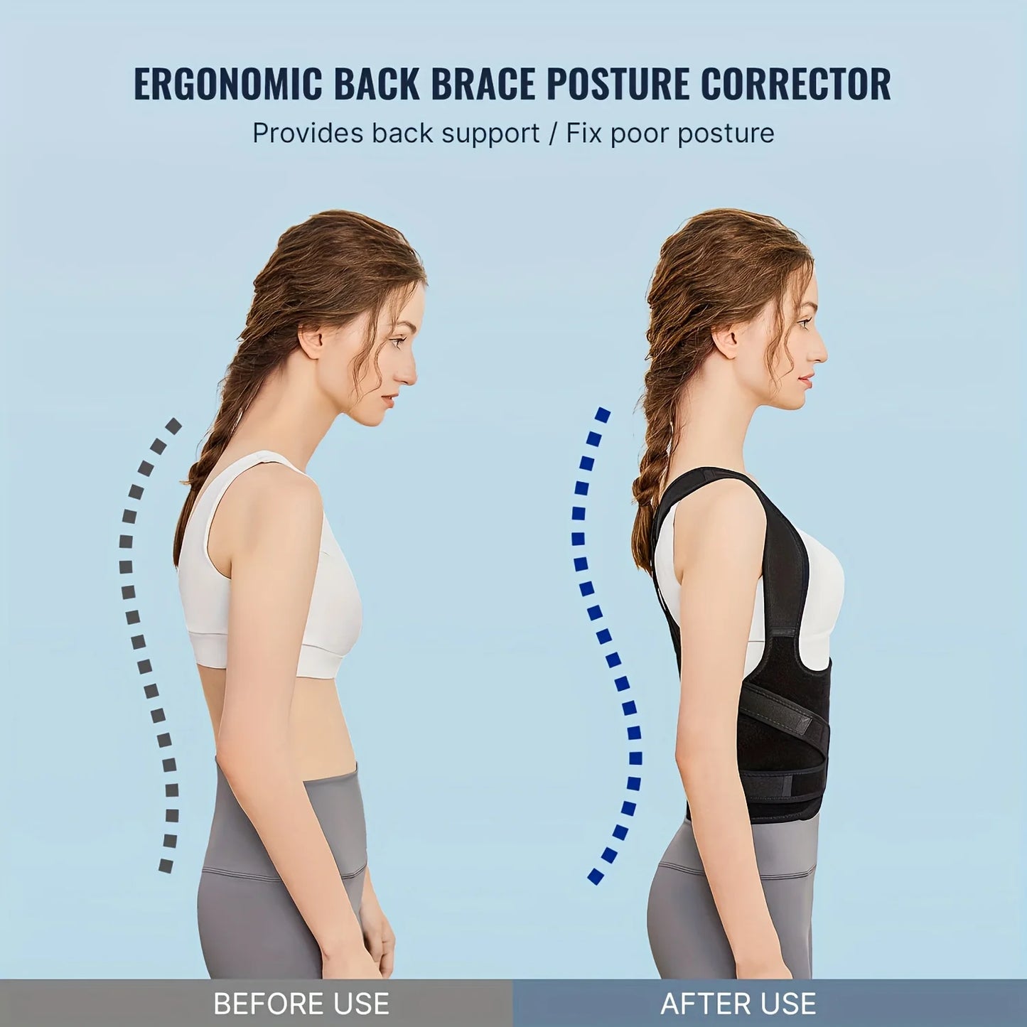 Back Brace Posture Corrector For Unisex Shoulder Straightener