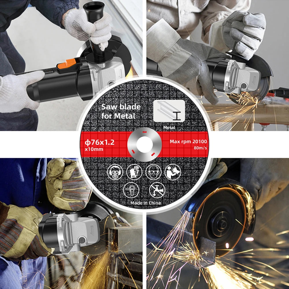 76mm Metal Cutting Discs High Hardness Saw Blade Wear Resistance Cut Off Circle Wheels Blades for Anngle Grinder