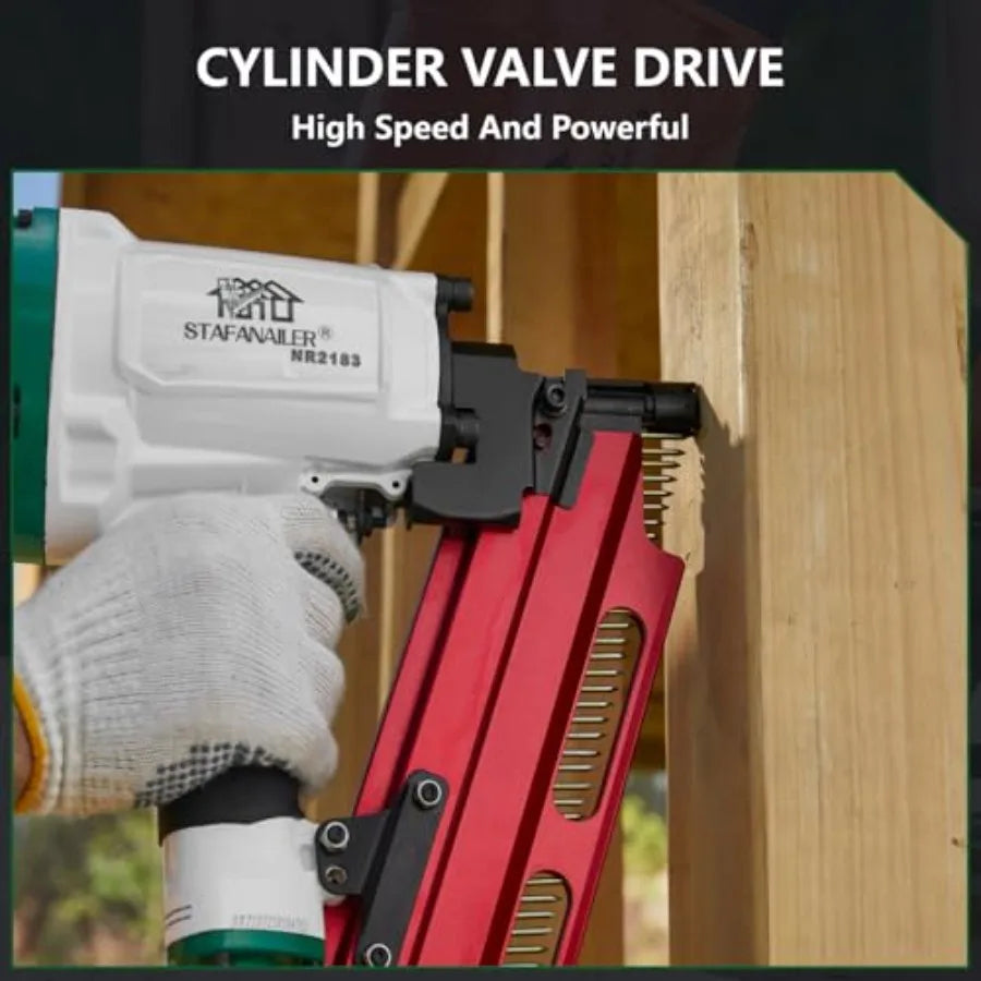 High Speed Mexican Style NR2183 21 Degree Aluminum Magazine Framing Nailer Pneumatic Framing Nail Gun for Rapid Wooden House Bu