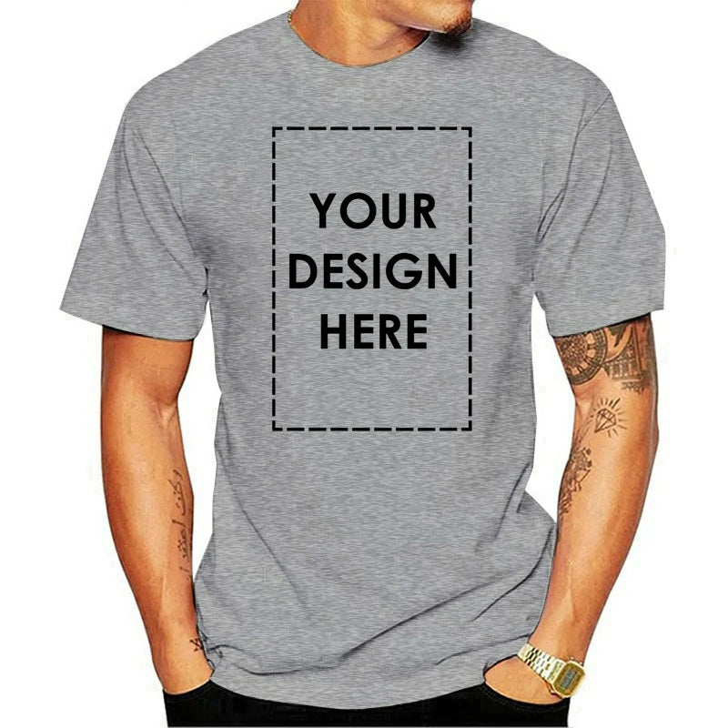 Add Your Own Custom Text Name Personalized Message  Men's T Shirt Casual Dress High Quality MensT-shirt5xL