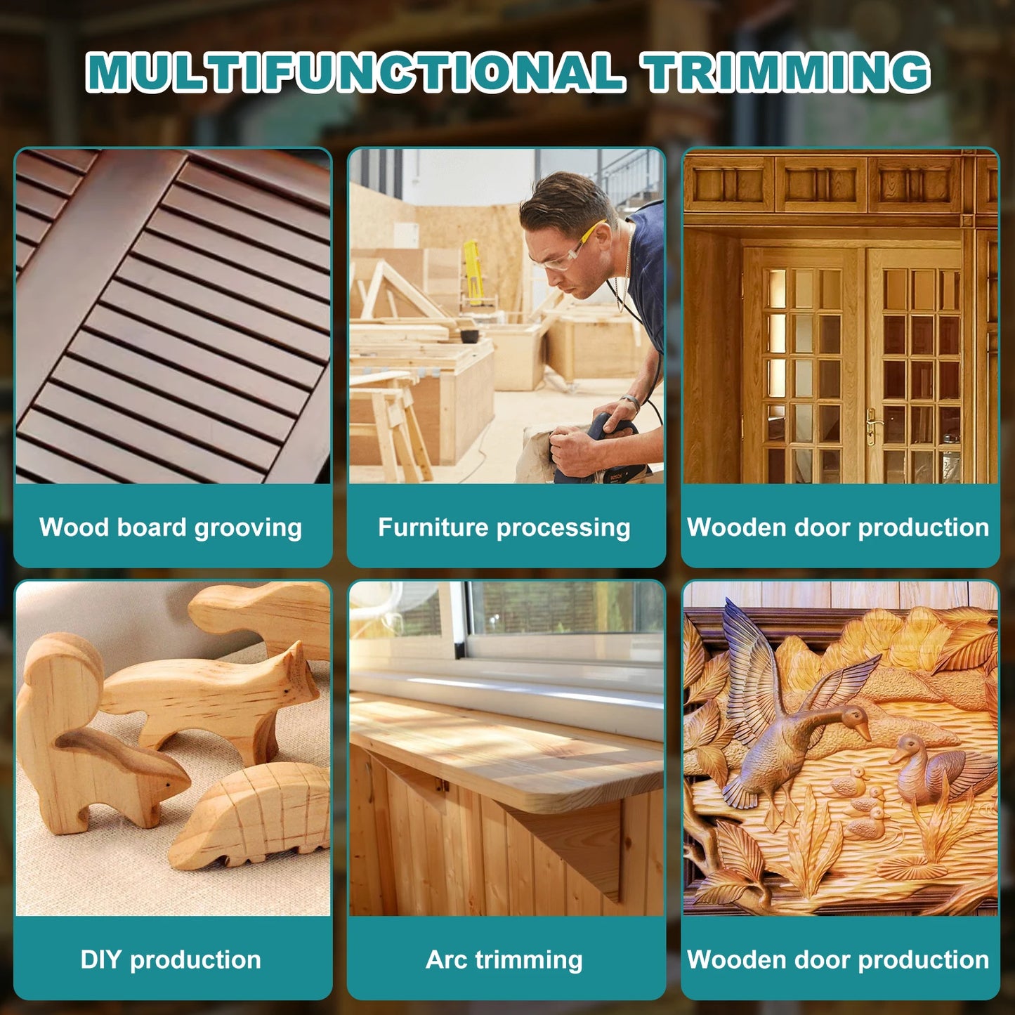 Electric Trimmer Wood Router Woodworking Trimming