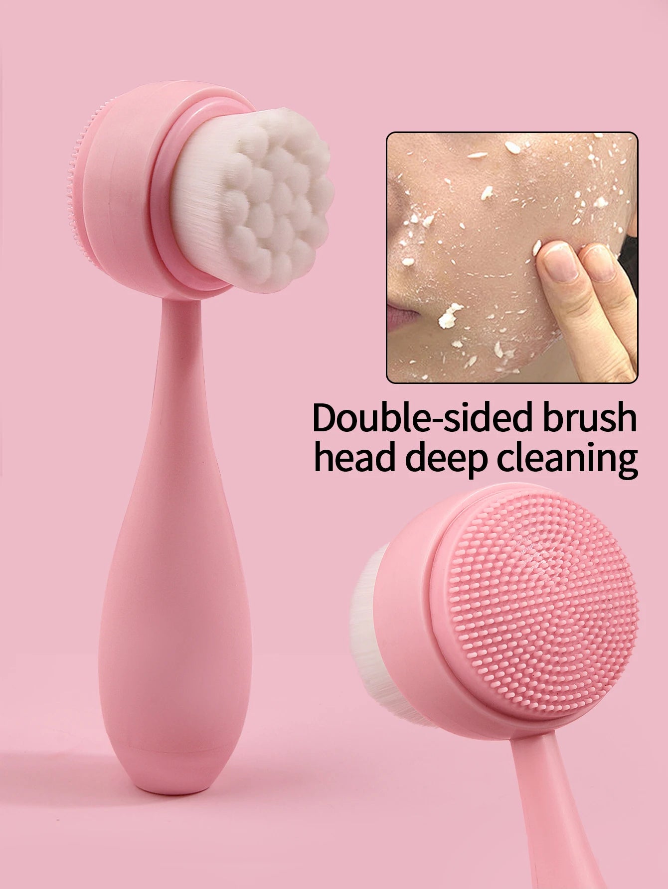 1PC Silicone Facial Cleansing Brush,Handheld Manual Facial Cleansing Brush,Facial Cleansing Brush,Makeup Removal Auxiliary Brush