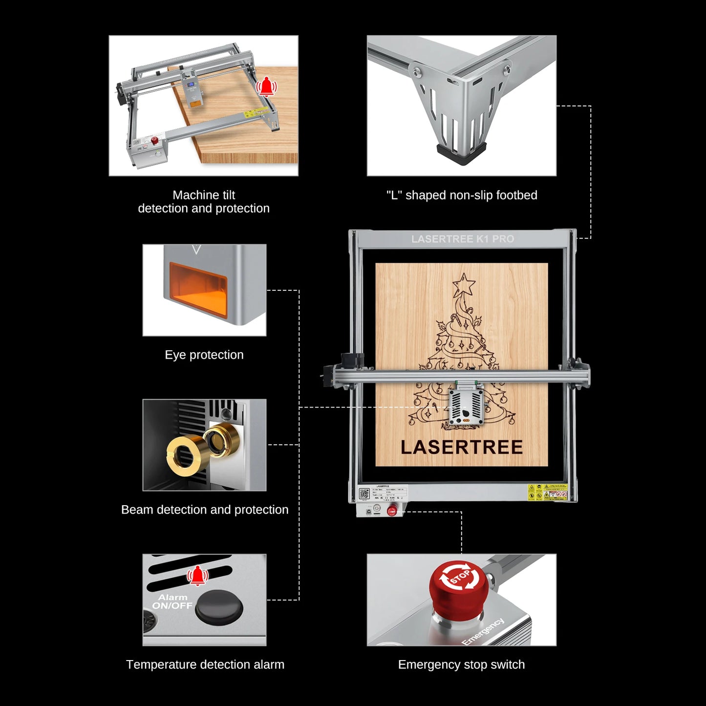 LASER TREE K1PRO Laser Engraving Machine with 30W 40W Optical Power TTL Laser Module Laser Engraver Cutter Woodworking DIY Tools