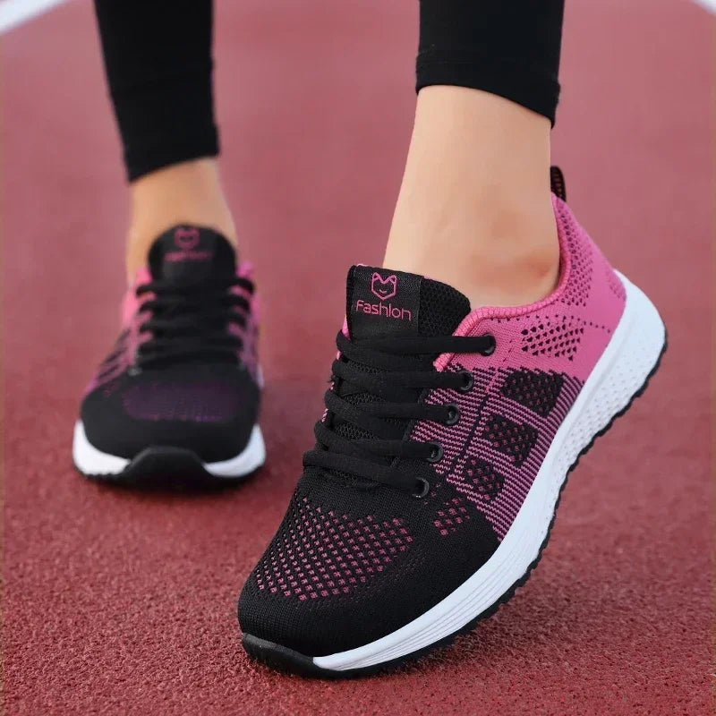 Women men Running Sneakers Lightweight Fashion Casual Flat Shoes Female Wedge Shoes Summer Mesh Breathable Woman Vulcanize Shoes