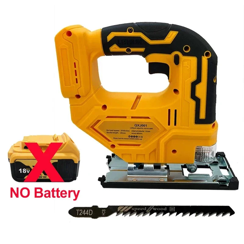 Fit Dewalt 2700RPM Brushless Curve Saw 18V Cordless Electric Jig Saw Portable Multifunction Adjustable Woodworking Power Tool