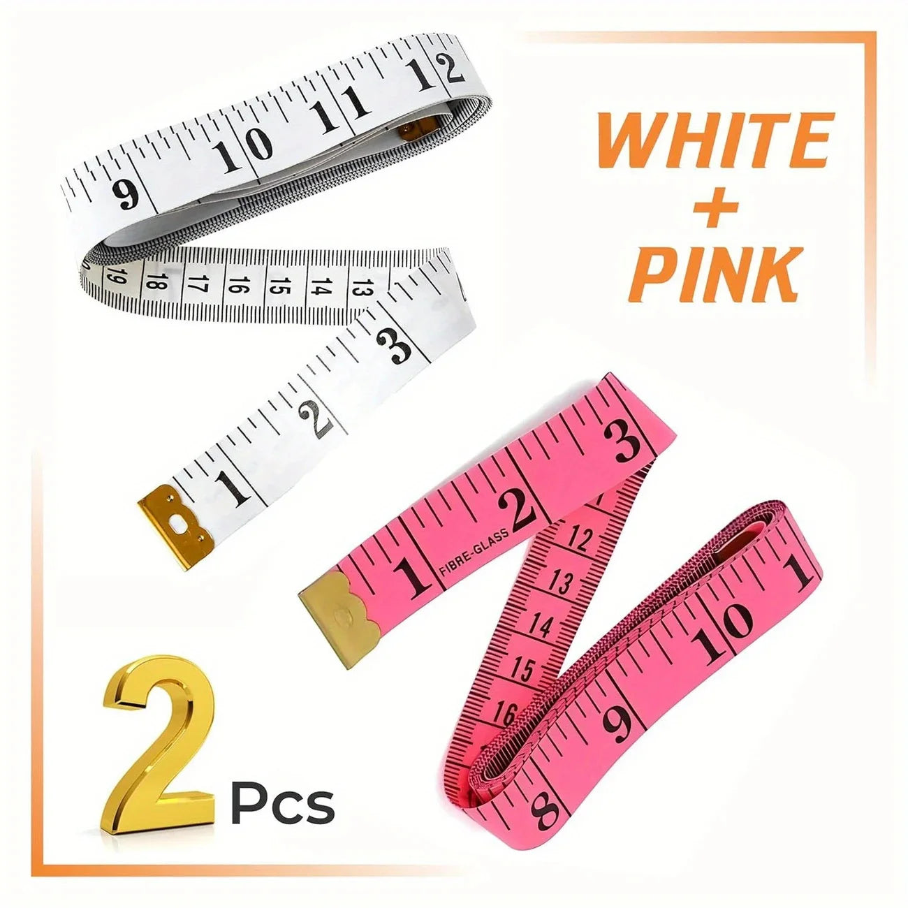 60 inch double-sided tape measure with locking function - Soft PVC fabric tape measure, suitable for tailoring, weight reduction