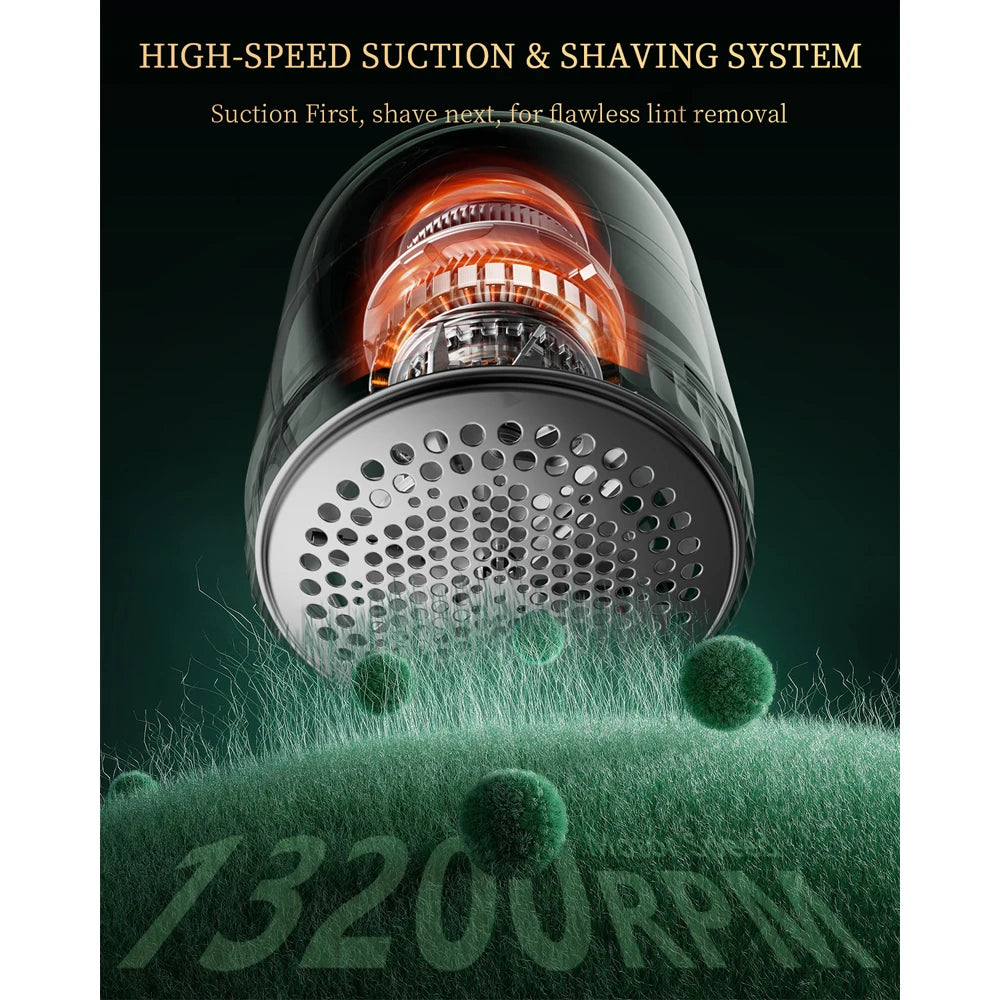 coldSky Lint Remover Sweater Shaver with Digital Display 3 Speed Lint Shaver 6-Leaf Blades Lint Remover for Clothes Sofa Bedding
