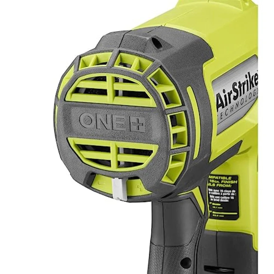 18V 16-Gauge Cordless AirStrike Finish Nailer Tool Only P326 Green - Ideal for Precision Trim and Molding Installati