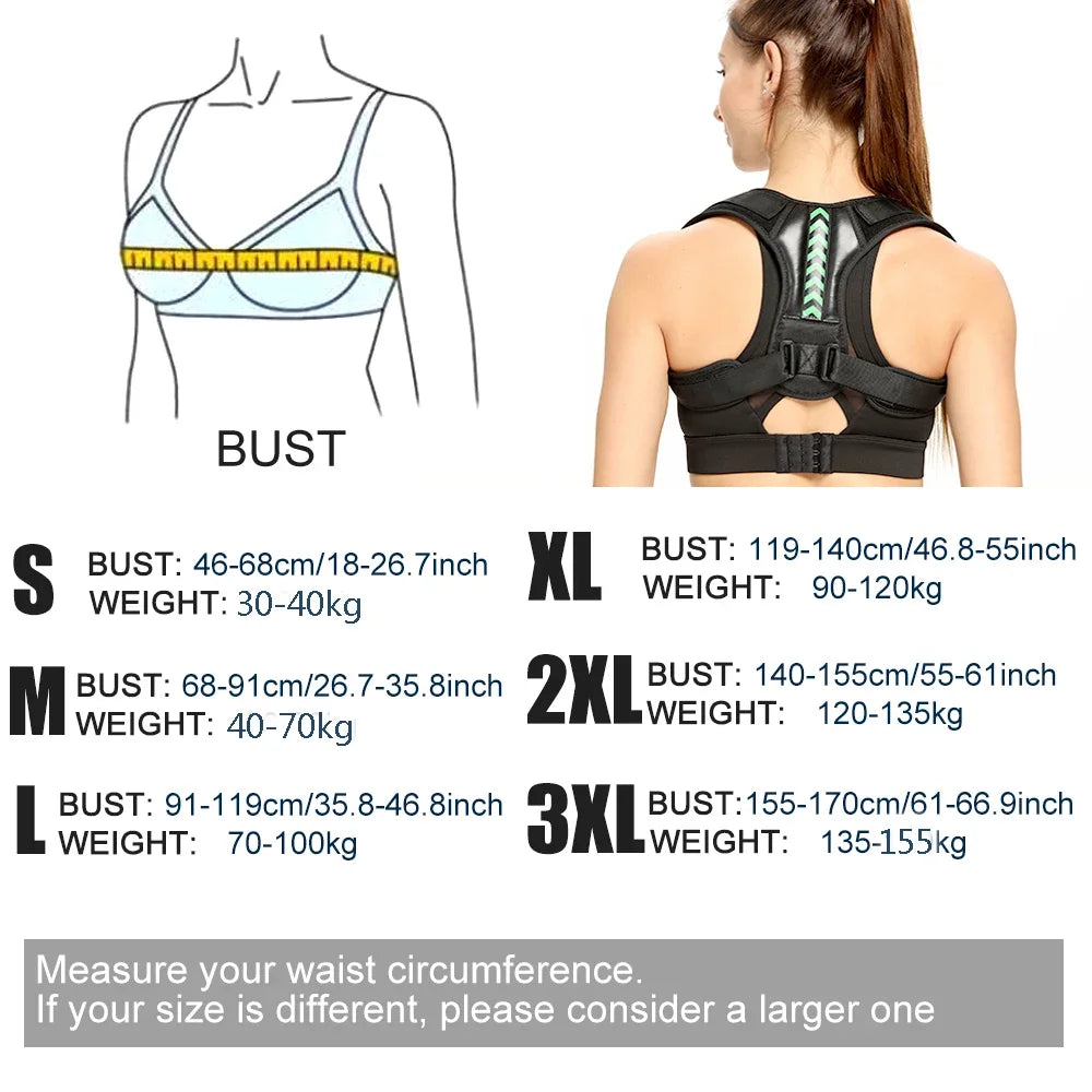 Adjustable Back Shoulder Posture Corrector Belt Clavicle Spine