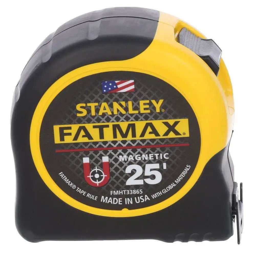 Heavy-Duty Premium 25-Foot Tape Measure with Magnetic End - Strong Hook for Solo Work, Steel Blade & Belt Clip.