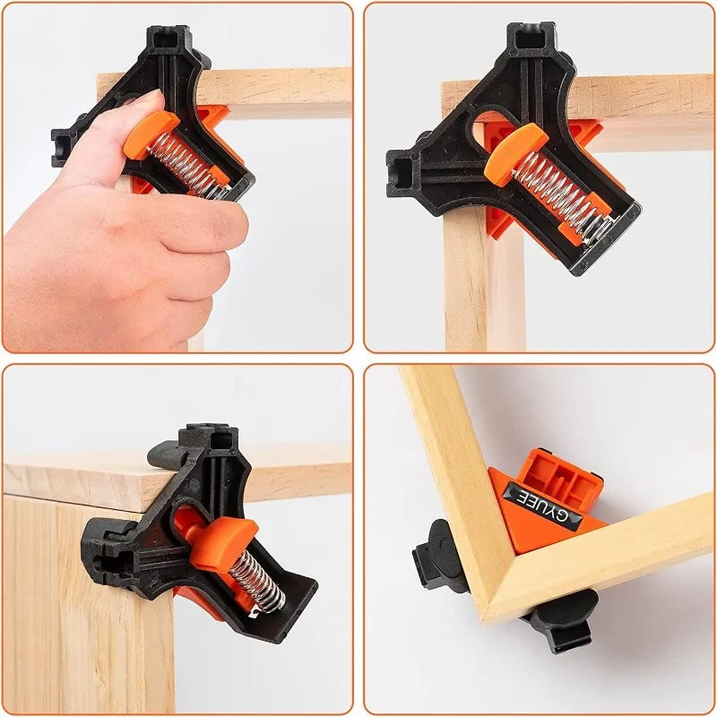 4/8PCS Right Angle Fixing Clip Woodworking Clamp Adjustable Swing Corner Clamp