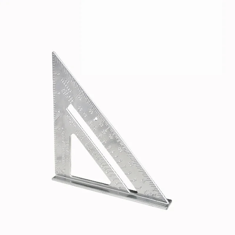 Triangle Ruler 7Inch Measurement Tool Aluminium Alloy Carpenter Tools Inch Metric Angle Ruler Speed Square Woodworking Tools