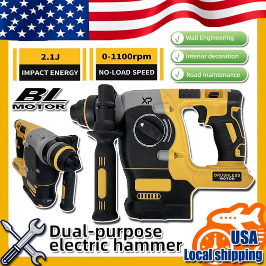 FIt Dewalt 20V MAX SDS PLUS L Rotary Hammer Drill Brushless Rotary Hammer Drill Cordless Impact Hammers Tool for 18V Battery