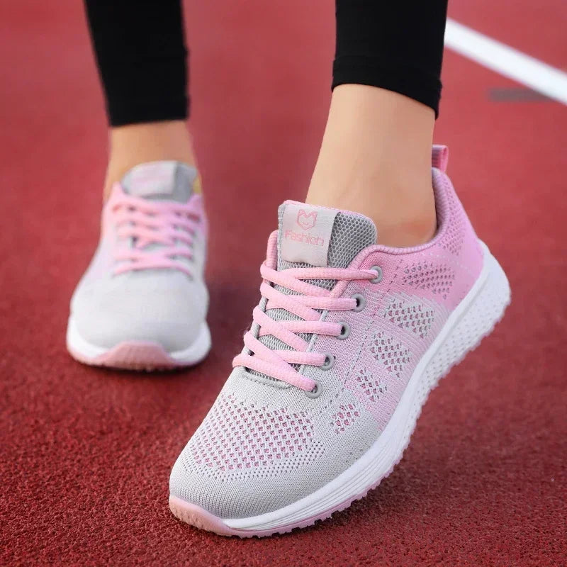 Women men Running Sneakers Lightweight Fashion Casual Flat Shoes Female Wedge Shoes Summer Mesh Breathable Woman Vulcanize Shoes