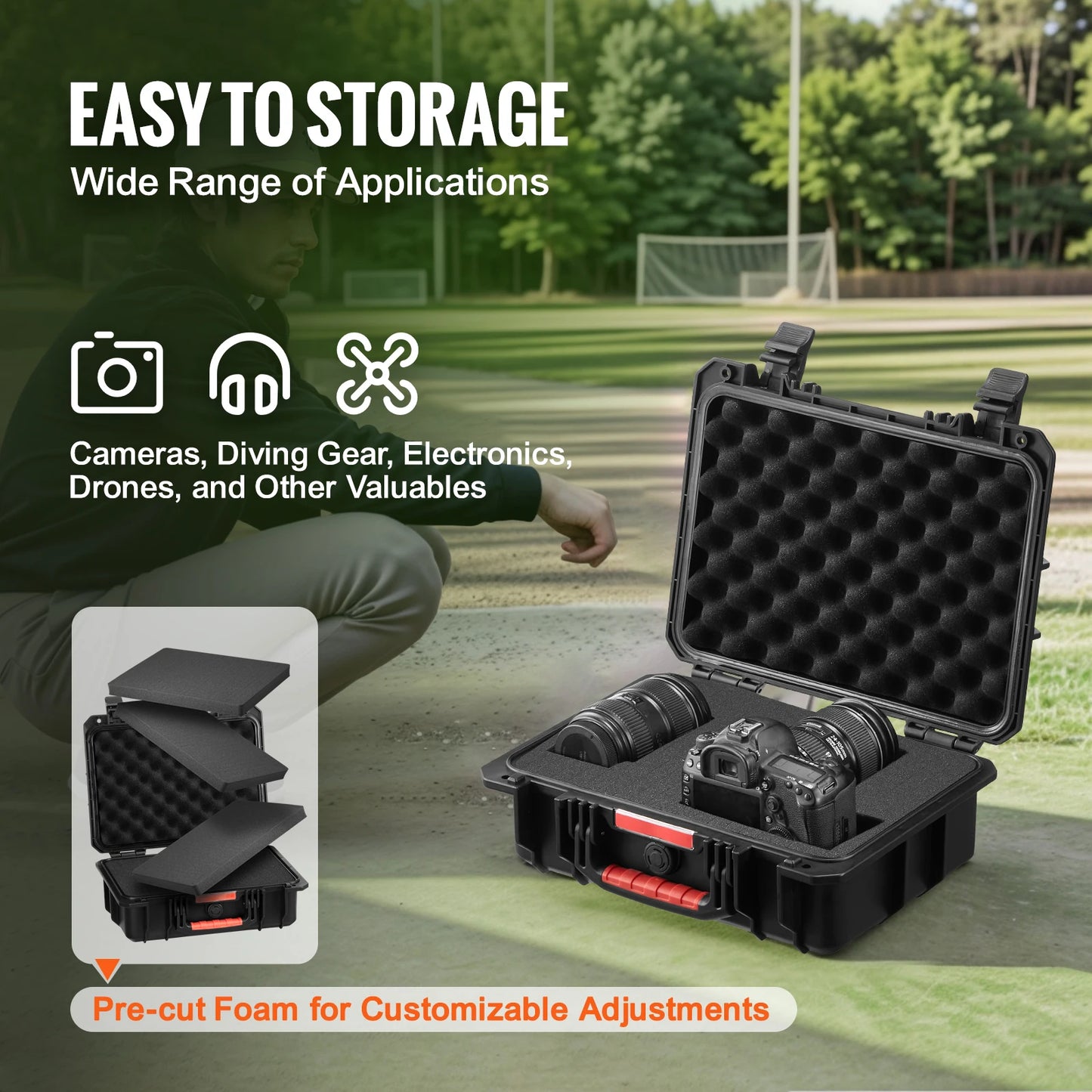 VEVOR IP67 Weatherproof Hard Case Heavy Duty Protective