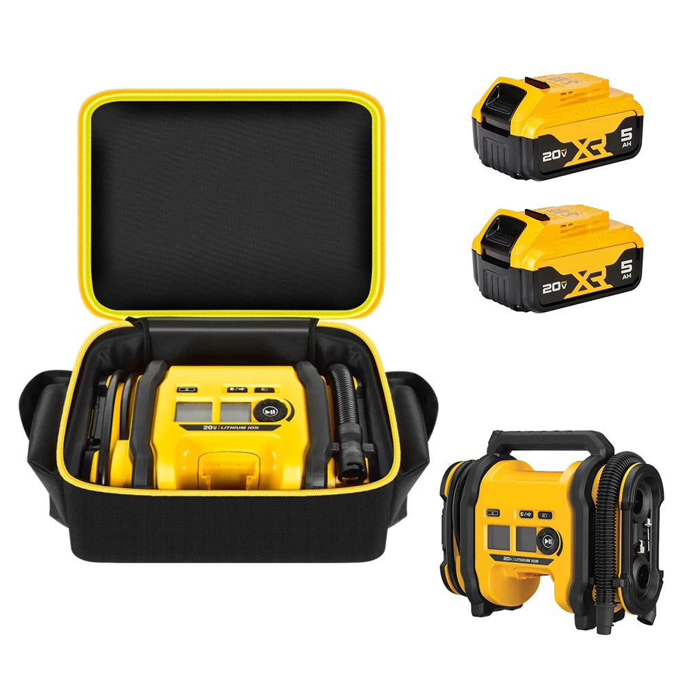 Air Compressor Bag with Pocket Portable Air Pump Carrying Case Dustproof Carrying Case for Dewalt 20V MAX Tire Inflator DCC020IB