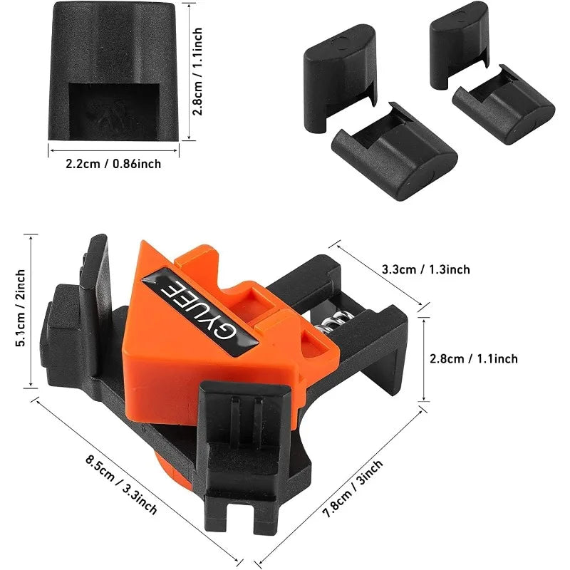 4/8PCS Right Angle Fixing Clip Woodworking Clamp Adjustable Swing Corner Clamp
