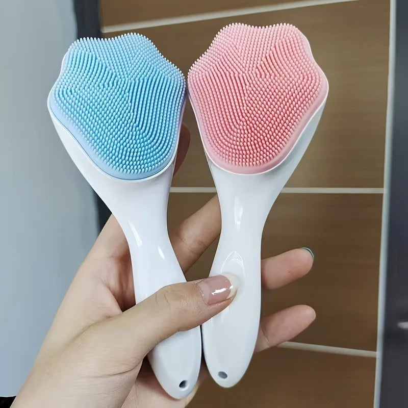 3pcs Silicone Manual Facial Deep Cleansing Brush - Cat Paw Face Scrubber for Makeup Removal, Blackhead, and Pore Exfoliating