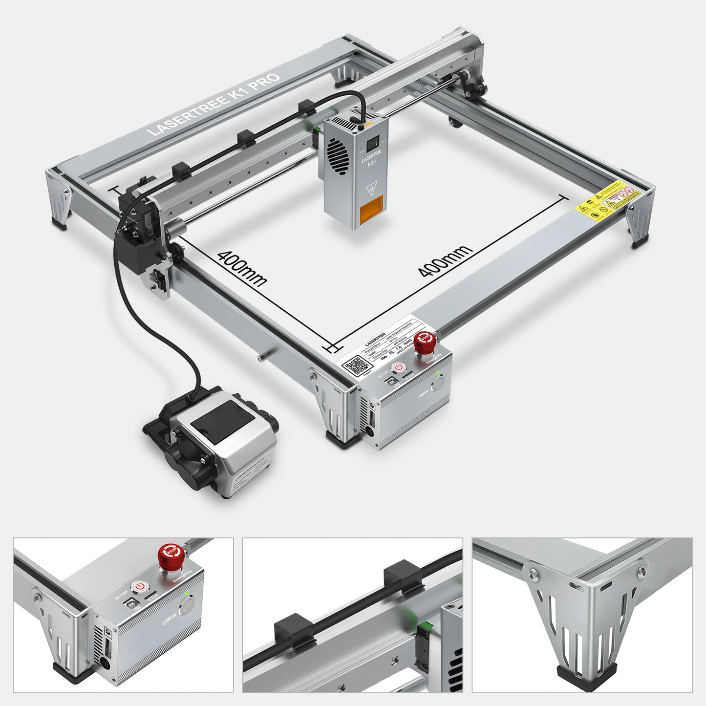 LASER TREE K1PRO Laser Engraving Machine with 30W 40W Optical Power TTL Laser Module Laser Engraver Cutter Woodworking DIY Tools