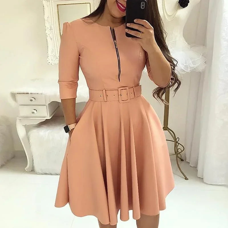 Fashion Women Patchwork A-line Dresses