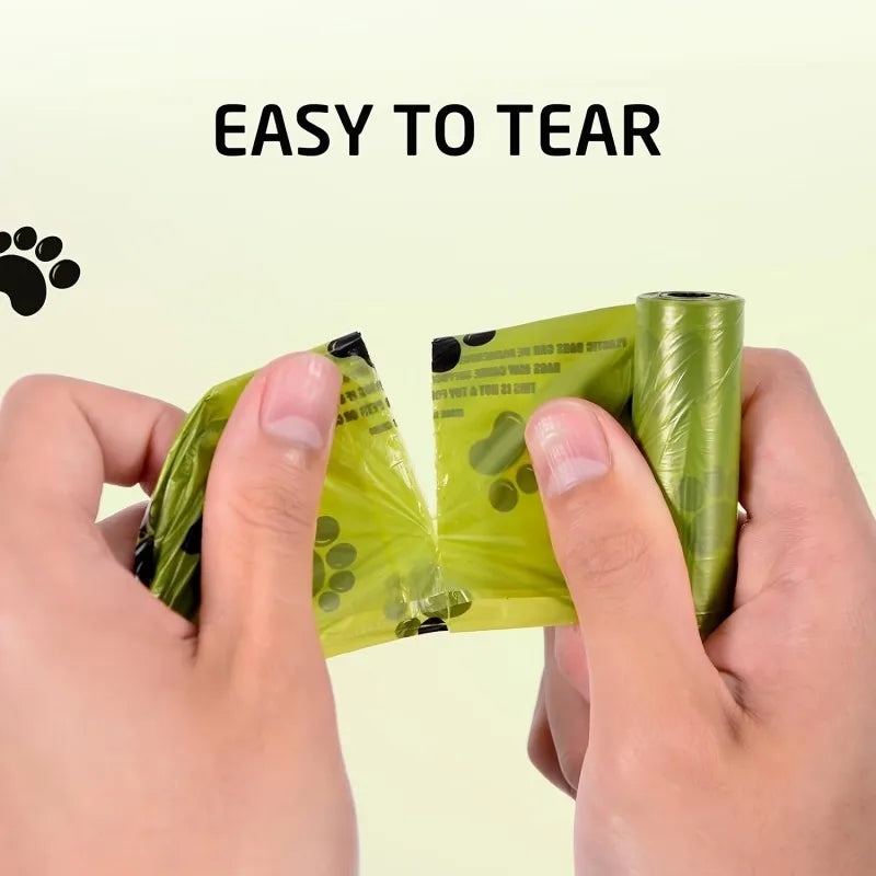 Biodegradable Pet Waste Bags – EPI Material, Double-Layer Thickened Drawstring, Leak & Puncture Resistant for Dog Cleanup