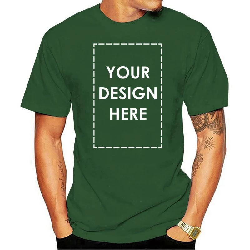 Add Your Own Custom Text Name Personalized Message  Men's T Shirt Casual Dress High Quality MensT-shirt5xL