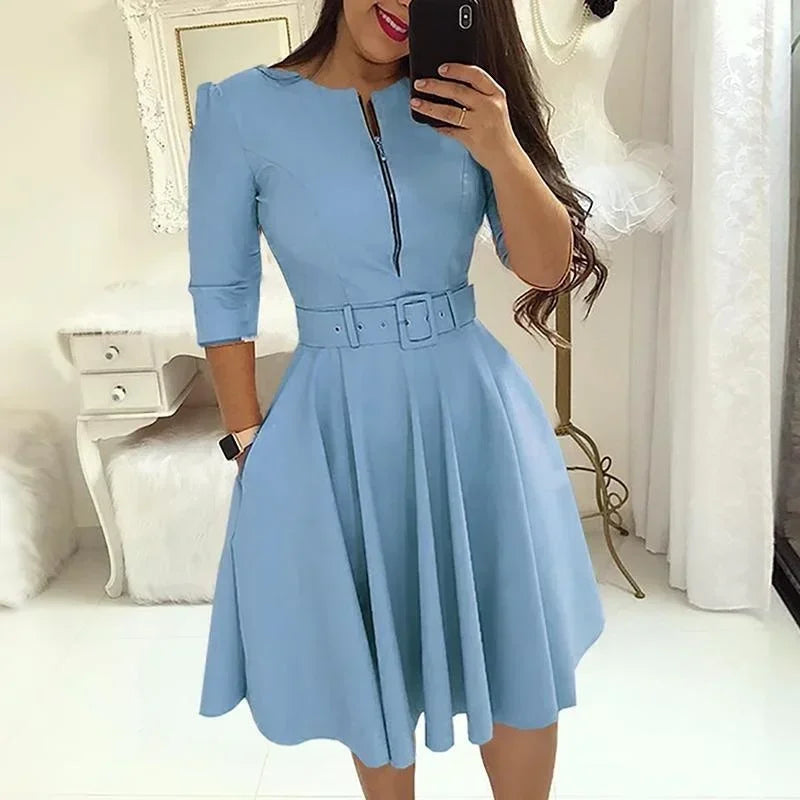 Fashion Women Patchwork A-line Dresses