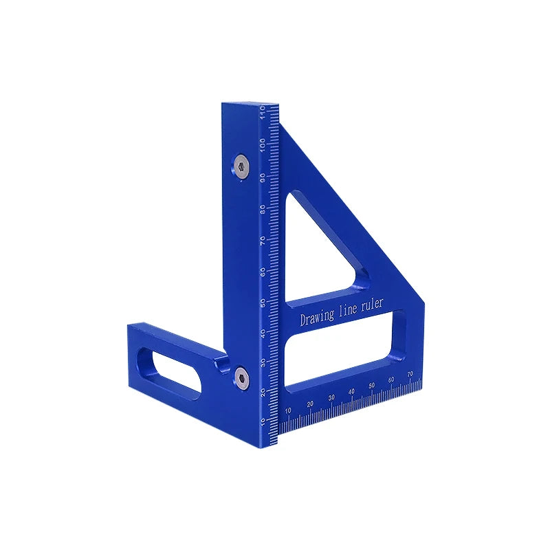 Woodworking Square Protractor Aluminum Alloy Miter Triangle Ruler