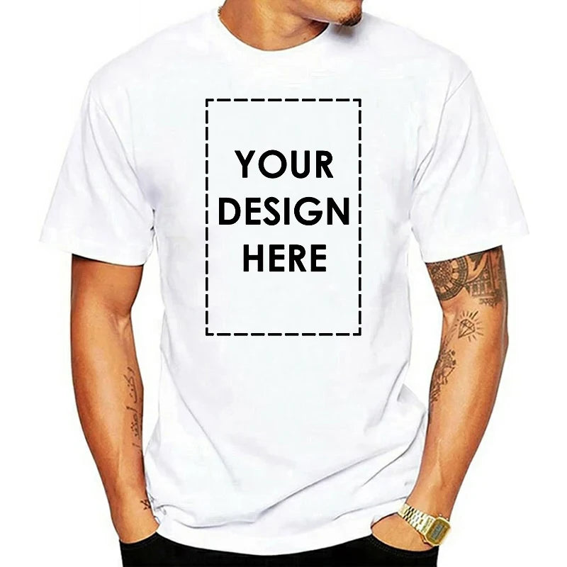 Add Your Own Custom Text Name Personalized Message  Men's T Shirt Casual Dress High Quality MensT-shirt5xL